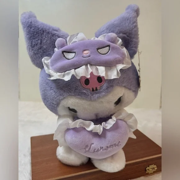 Sanrio Kuromi Plush Toy Holding a Purple Heart 💜 - Picture 11 of 11